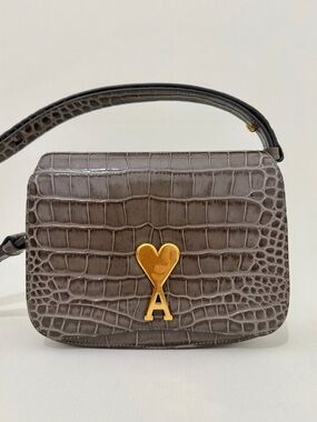 (New) Ami Paris Paris Small leather shoulder bag